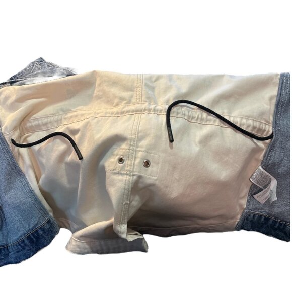 Desigual Disney Mickey Mouse Jean Jacket XS Patchwork Paint Splatter Streetwear - Picture 14 of 16